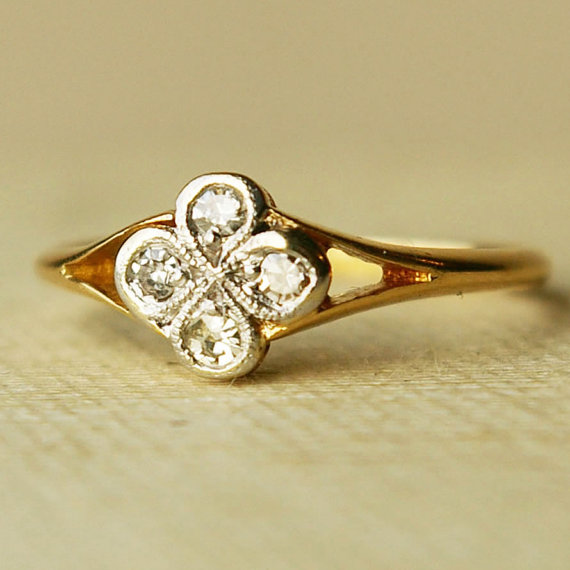 Vintage style non diamond engagement rings